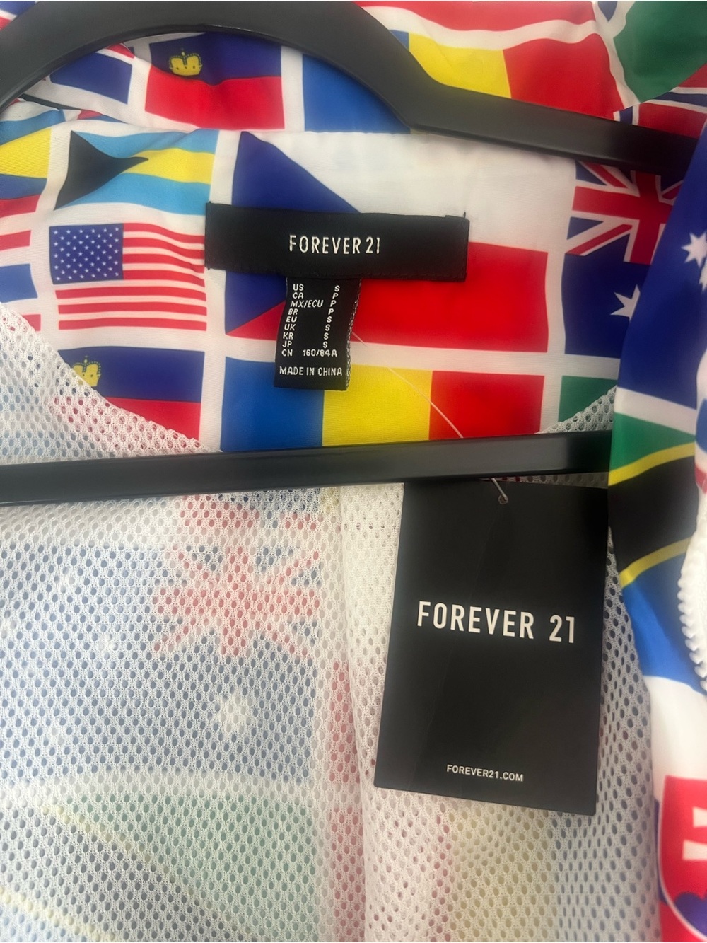 Forever 21 Multinational Flag Print Jacket in Red, Blue, Green, Yellow - Picture 4 of 4